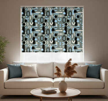 Estor enrollable moderno collage de formas geométricas - TenVinilo