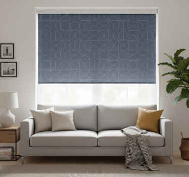 Estore de rolo modernos padrão geométrico cinza - TenStickers