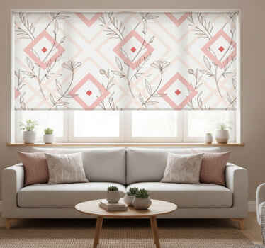 Cortina roller moderno rombos mapuche - TenVinilo