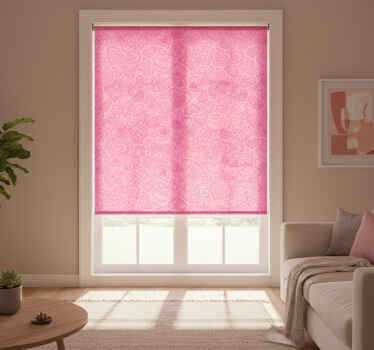 Cortina roller moderno corazones mezclados - TenVinilo