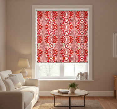Cortina roller moderno corazones hipnotizantes - TenVinilo