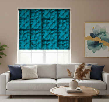 Cortina roller moderno profundidades azules en 3d - TenVinilo