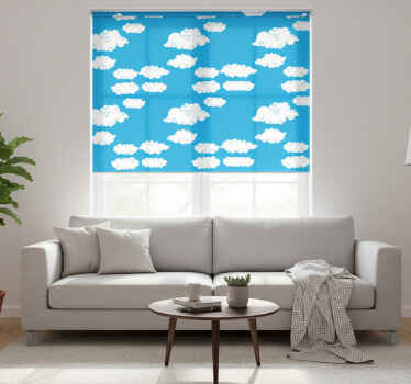 Cortina roller moderno nubes en el cielo - TenVinilo