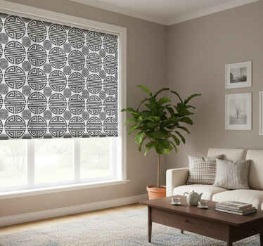 Estore de rolo modernos padrão geométrico asiático - TenStickers