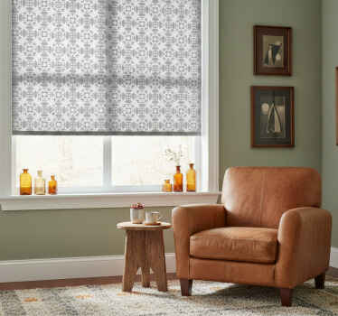 Cortina roller moderno diseño geométrico rústico - TenVinilo