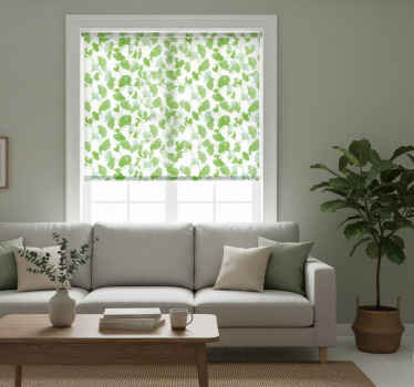 Estore de rolo modernos folhas de ginkgo verde - TenStickers