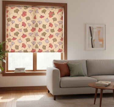 Estore de rolo modernos folhas de ginkgo coloridas - TenStickers