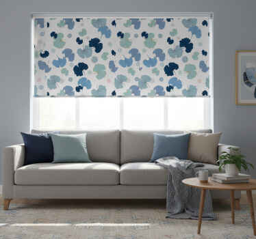 Estore de rolo modernos folha de ginkgo azul - TenStickers