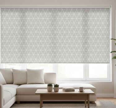 Cortina roller moderno patrón geométrico gris claro - TenVinilo