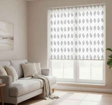 Cortina roller moderno rayas minimalistas en forma de hoja - TenVinilo