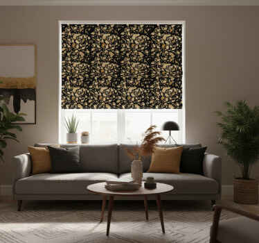 Modern roller blind terrazzo style black gold - TenStickers
