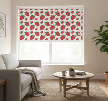 Modern roller blind berries watercolor stain pattern - TenStickers