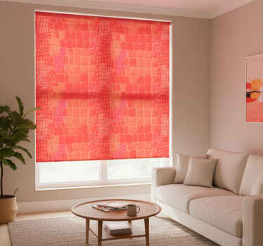 Modern roller blind in red crocodile skin pattern - TenStickers