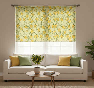 Modern roller blind tropical summer lemons design - TenStickers