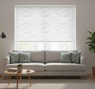 Estore de rolo modernos texturas de onda fundo branco - TenStickers