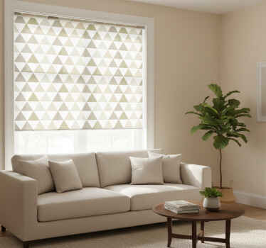 Estore de rolo modernos triângulos em tons de bege - TenStickers