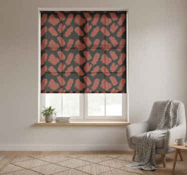 Estore de rolo modernos com respingos preto e vermelho - TenStickers