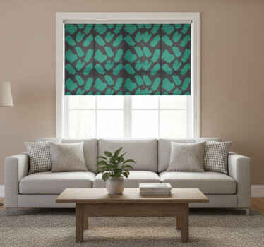 Estore de rolo modernos tinta preta e verde - TenStickers