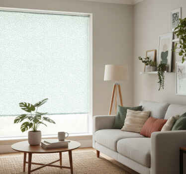 Estore de rolo modernos padrão natural verde e branco - TenStickers