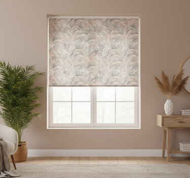 Estore de rolo modernos contornos de folhas de palmeira - TenStickers