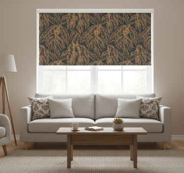 Estore de rolo modernos padrão de galho de cafeeiro - TenStickers