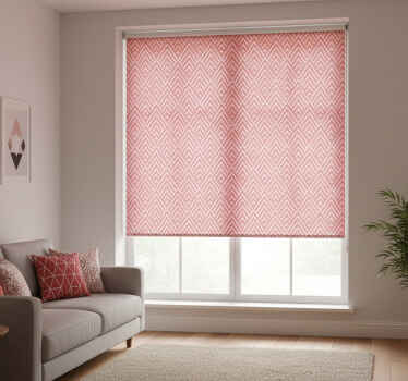 Modern roller blind with red shapes on white background - TenStickers