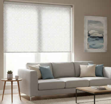 Estore de rolo modernos padrão moderno cinza e branco - TenStickers