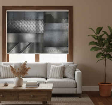 Modern roller blind in brass wallpaper design - TenStickers