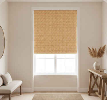 Ρολό κουρτίνας με υφή και μοτίβο φυσικό πλέγμα από ψάθα - TenStickers