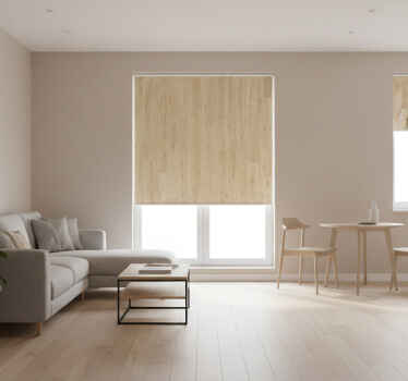 Patronen rolgordijn minimalistische bleke planken - TenStickers