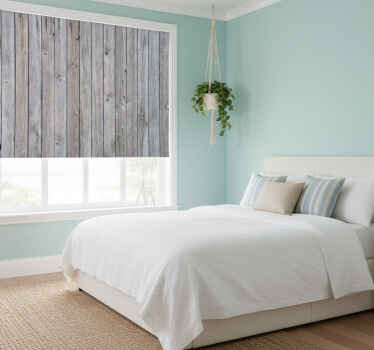 Ρολό κουρτίνας με υφή και μοτίβο από φθαρμένο ασημί ξύλο - TenStickers