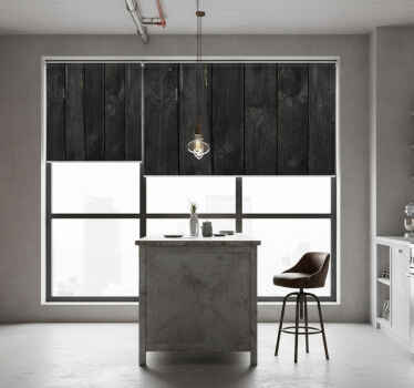 Ρολό κουρτίνας με υφή και μοτίβο από καμμένο έβενο - TenStickers