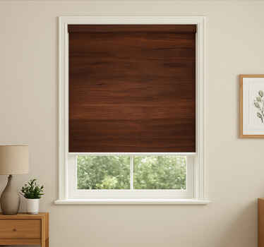 Ρολό κουρτίνας με υφή και μοτίβο από γυαλιστερό καρυδί - TenStickers