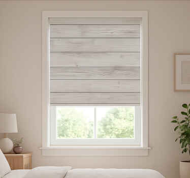 Ρολό κουρτίνας με υφή και μοτίβο ξύλο σε λευκή απόχρωση - TenStickers