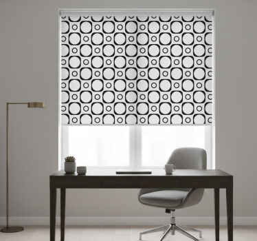 Cortina roller negra papel tapiz blanco y negro - TenVinilo