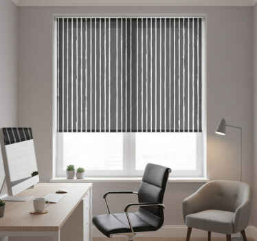 Black roller blind with modern black and white lines - TenStickers
