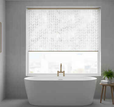 Cortina roller gris azulejos de mármol dorado pequeños - TenVinilo