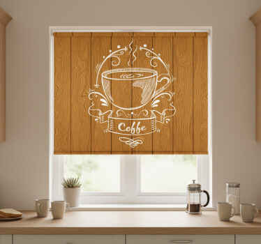 Rolo zavesa za kuhinjo paneli iz lesa v barvi kave - TenStickers