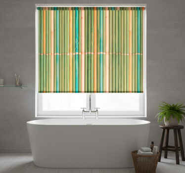 Thin bamboo bathroom roller blind - TenStickers