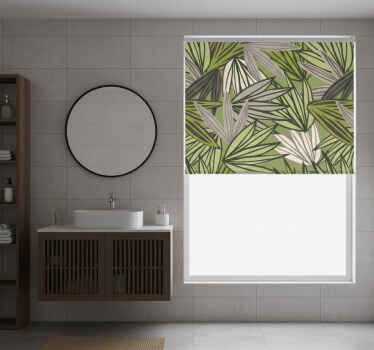 Bathroom roller blind jungle with trees no fruit - TenStickers