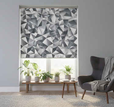 Tenda a rullo grigia diamanti grigi - TenStickers