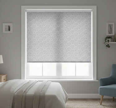 グレー ブラインド ひし形のライトグレーのライン - TENSTICKERS