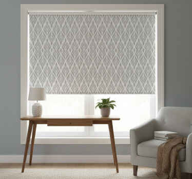 グレー ブラインド エスニックフローラルグレーパターン - TENSTICKERS