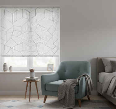 Grey blind with african fabric design - TenStickers