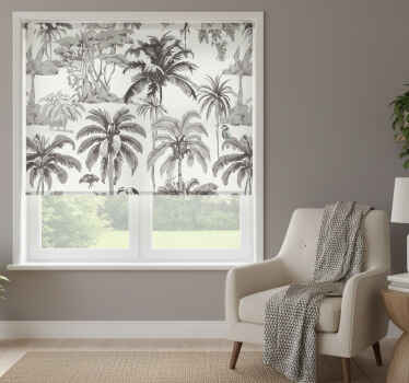 Grey blind with palm trees design - TenStickers