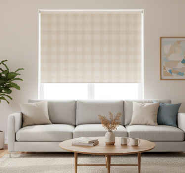 Blind beige patterned fabric - TenStickers