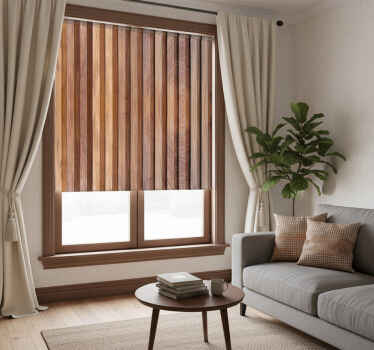 Blind beige vertical wood panels - TenStickers