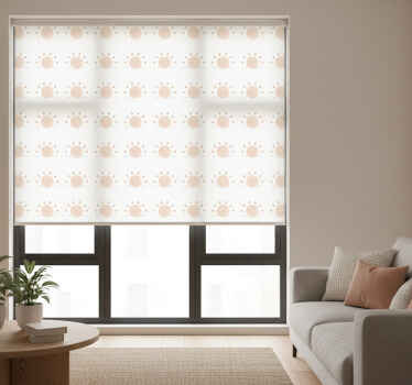 Blind beige abstract minimal sun - TenStickers