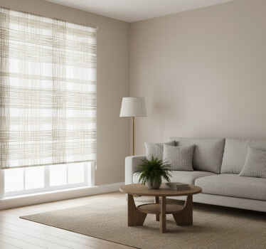 Blind beige thin jute beige pattern - TenStickers