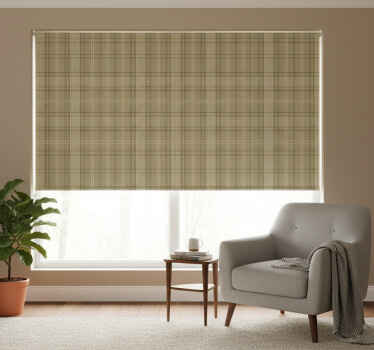 Blind beige 1960s grey olive pattern - TenStickers